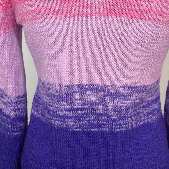 Lilly Pulitzer Tessalyn Wool Purple Pink Metallic Sweater Cardigan Sz M Preppy - Picture 8 of 13